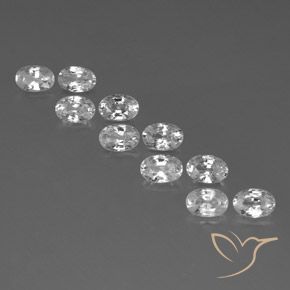 7.39ctw Naturel Blanc Zircon, ovale, VVS-VS