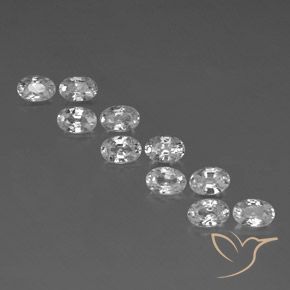 7.41ctw Naturel Blanc Zircon, ovale, VVS-VS