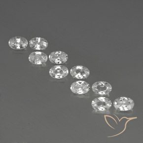 6.94ctw Naturel Blanc Zircon, ovale, VVS-VS
