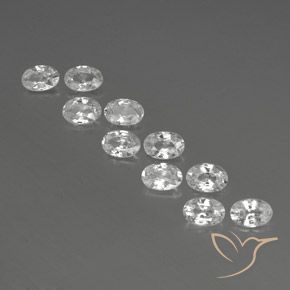 6.66ctw Naturel Blanc Zircon, ovale, VVS-VS