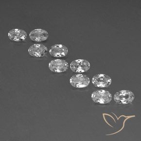 6.99ctw Naturel Blanc Zircon, ovale, VVS-VS