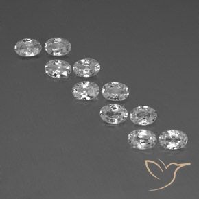 6.76ctw Naturel Blanc Zircon, ovale, VVS-VS
