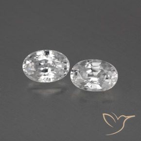 1.67ctw Naturel Blanc Zircon, ovale, VVS-VS