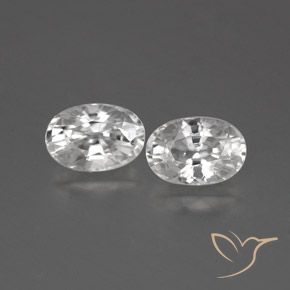 1.68ctw Naturel Blanc Zircon, ovale, VVS
