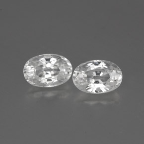 Achetez naturel 1,62ct blanc zircon gems, coupe ovale, en provenance cambodge chez gemselect. en stock, livraison internationale!