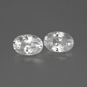 Achetez naturel 1,62ct blanc zircon gems, coupe ovale, en provenance cambodge chez gemselect. en stock, livraison internationale!