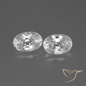 1.66ctw Naturel Blanc Zircon, ovale, VVS
