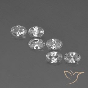 4.38ctw Naturel Blanc Zircon, ovale, VVS-VS