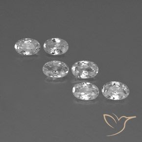 4.18ctw Naturel Blanc Zircon, ovale, VVS-VS