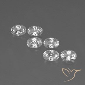 4.83ctw Naturel Blanc Zircon, ovale, VVS-VS