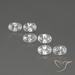 5.09ctw Naturel Blanc Zircon, ovale, VVS-VS
