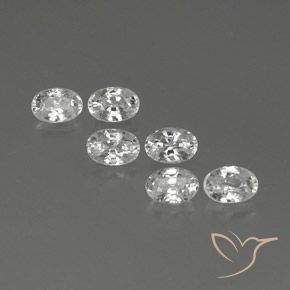 4.74ctw Naturel Blanc Zircon, ovale, VVS-VS