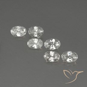 4.54ctw Naturel Blanc Zircon, ovale, VVS-VS