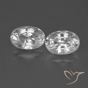 1.76ctw Naturel Blanc Zircon, ovale, VVS-VS