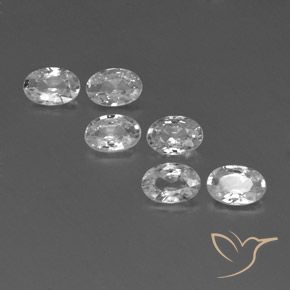 3.92ctw Naturel Blanc Zircon, ovale, VVS-VS