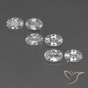 4.55ctw Naturel Blanc Zircon, ovale, VVS-VS