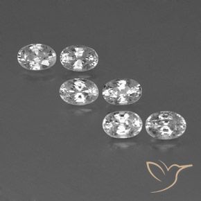 4.77ctw Naturel Blanc Zircon, ovale, VVS-VS