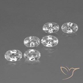 4.63ctw Naturel Blanc Zircon, ovale, VVS-VS