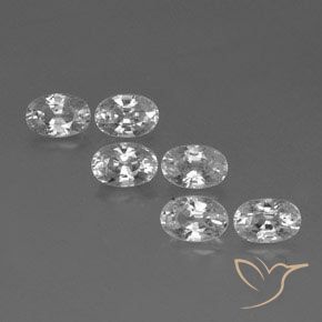 5.01ctw Naturel Blanc Zircon, ovale, VVS-VS
