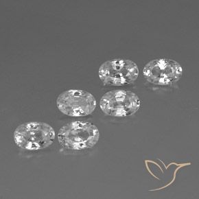 4.45ctw Naturel Blanc Zircon, ovale, VVS-VS