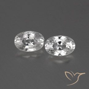 1.69ctw Naturel Blanc Zircon, ovale, VVS