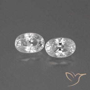 1.70ctw Naturel Blanc Zircon, ovale, VVS