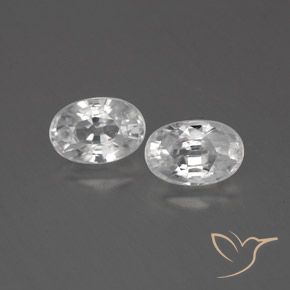 1.80ctw Naturel Blanc Zircon, ovale, VVS-VS