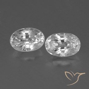 1.79ctw Naturel Blanc Zircon, ovale, VVS