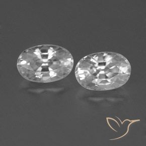 1.67ctw Naturel Blanc Zircon, ovale, VVS