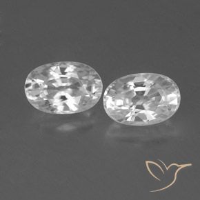 1.65ctw Naturel Blanc Zircon, ovale, VVS-VS, Photo A