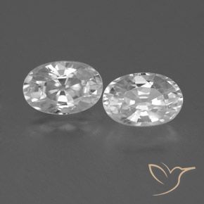 1.78ctw Naturel Blanc Zircon, ovale, VVS