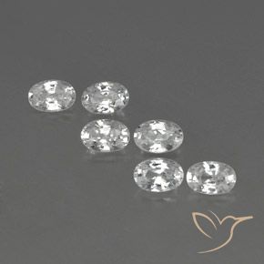 4.44ctw Naturel Blanc Zircon, ovale, VVS-VS