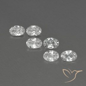 4.01ctw Naturel Blanc Zircon, ovale, VVS-VS