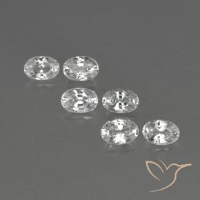4.62ctw Naturel Blanc Zircon, ovale, VVS-VS