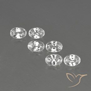 4.61ctw Naturel Blanc Zircon, ovale, VVS-VS