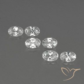 4.61ctw Naturel Blanc Zircon, ovale, VVS-VS