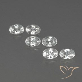 5.04ctw Naturel Blanc Zircon, ovale, VVS-VS