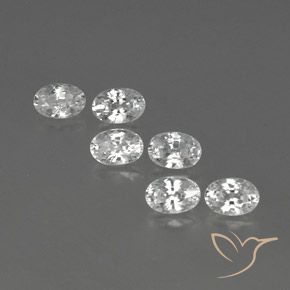 4.63ctw Naturel Blanc Zircon, ovale, VVS-VS