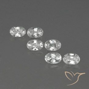 4.64ctw Naturel Blanc Zircon, ovale, VVS-VS