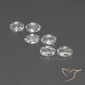 3.96ctw Naturel Blanc Zircon, ovale, VVS-VS