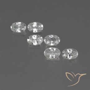4.14ctw Naturel Blanc Zircon, ovale, VVS-VS