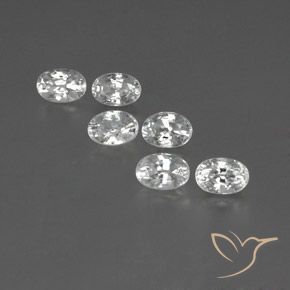 4.69ctw Naturel Blanc Zircon, ovale, VVS-VS
