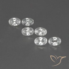 5.02ctw Naturel Blanc Zircon, ovale, VVS-VS