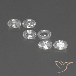 4.54ctw Naturel Blanc Zircon, ovale, VVS-VS