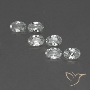 4.13ctw Naturel Blanc Zircon, ovale, VVS-VS