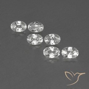 4.79ctw Naturel Blanc Zircon, ovale, VVS-VS