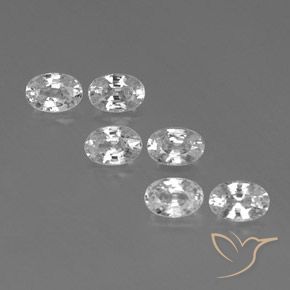 4.51ctw Naturel Blanc Zircon, ovale, VVS-VS