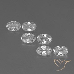 4.15ctw Naturel Blanc Zircon, ovale, VVS-VS