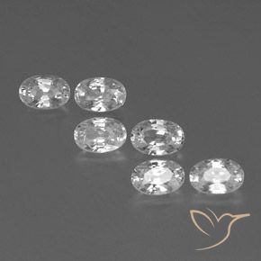 4.66ctw Naturel Blanc Zircon, ovale, VVS-VS