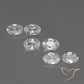 4.24ctw Naturel Blanc Zircon, ovale, VVS-VS
